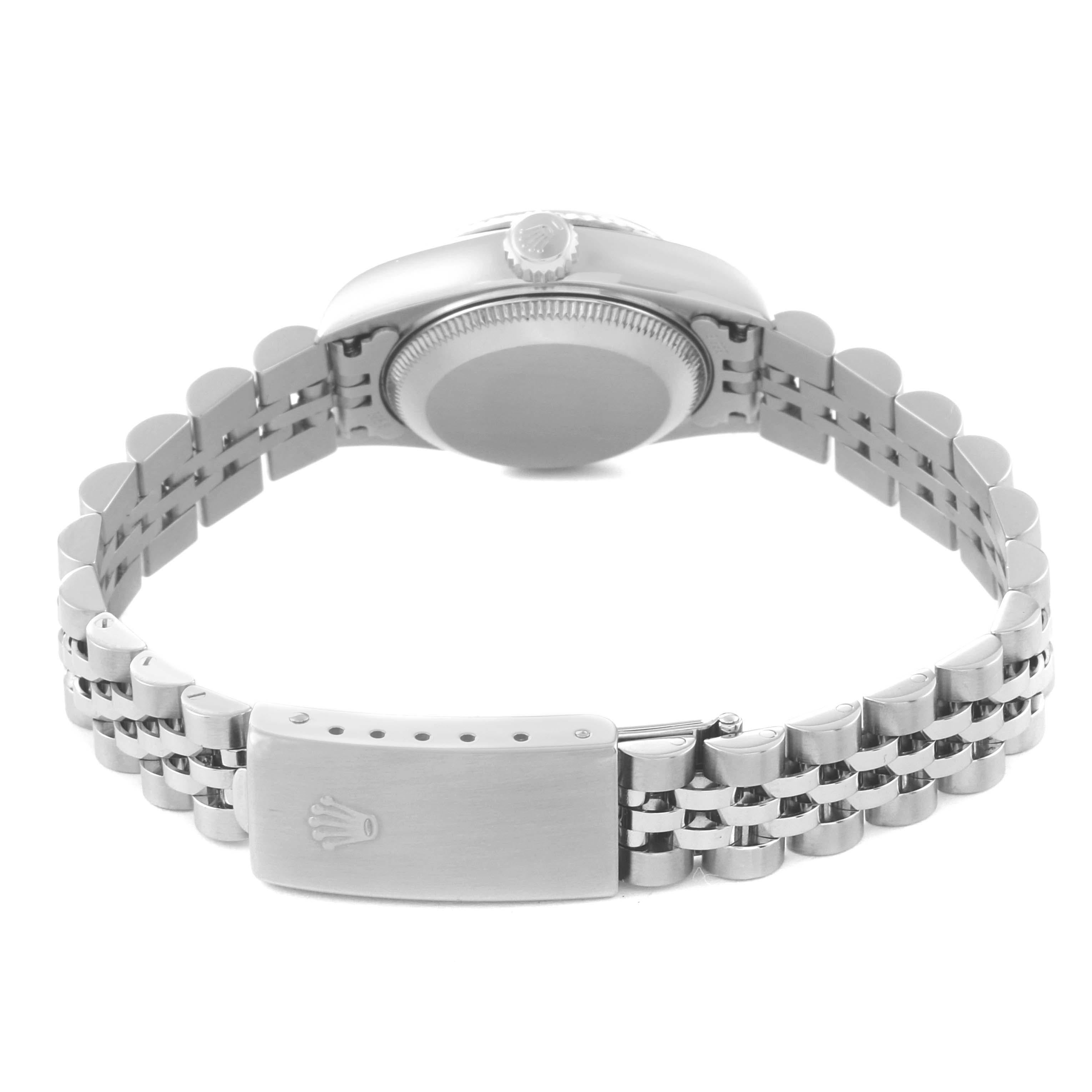 Rolex Montre Datejust en acier et or blanc avec cadran en nacre et diamants, pour femmes 79174 2