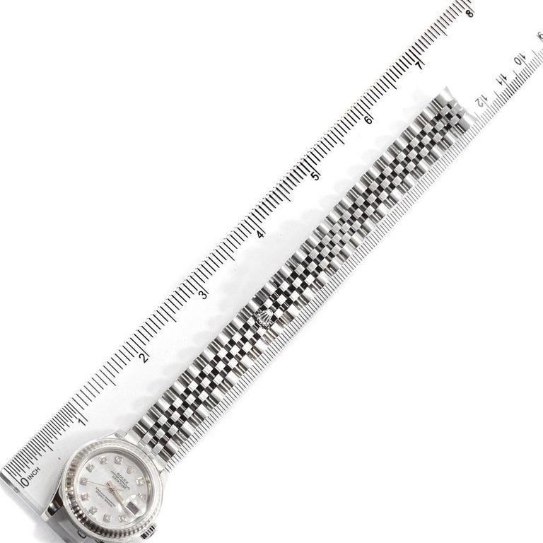Rolex Datejust Steel White Gold Mother of Pearl Ladies Watch 179174 For ...