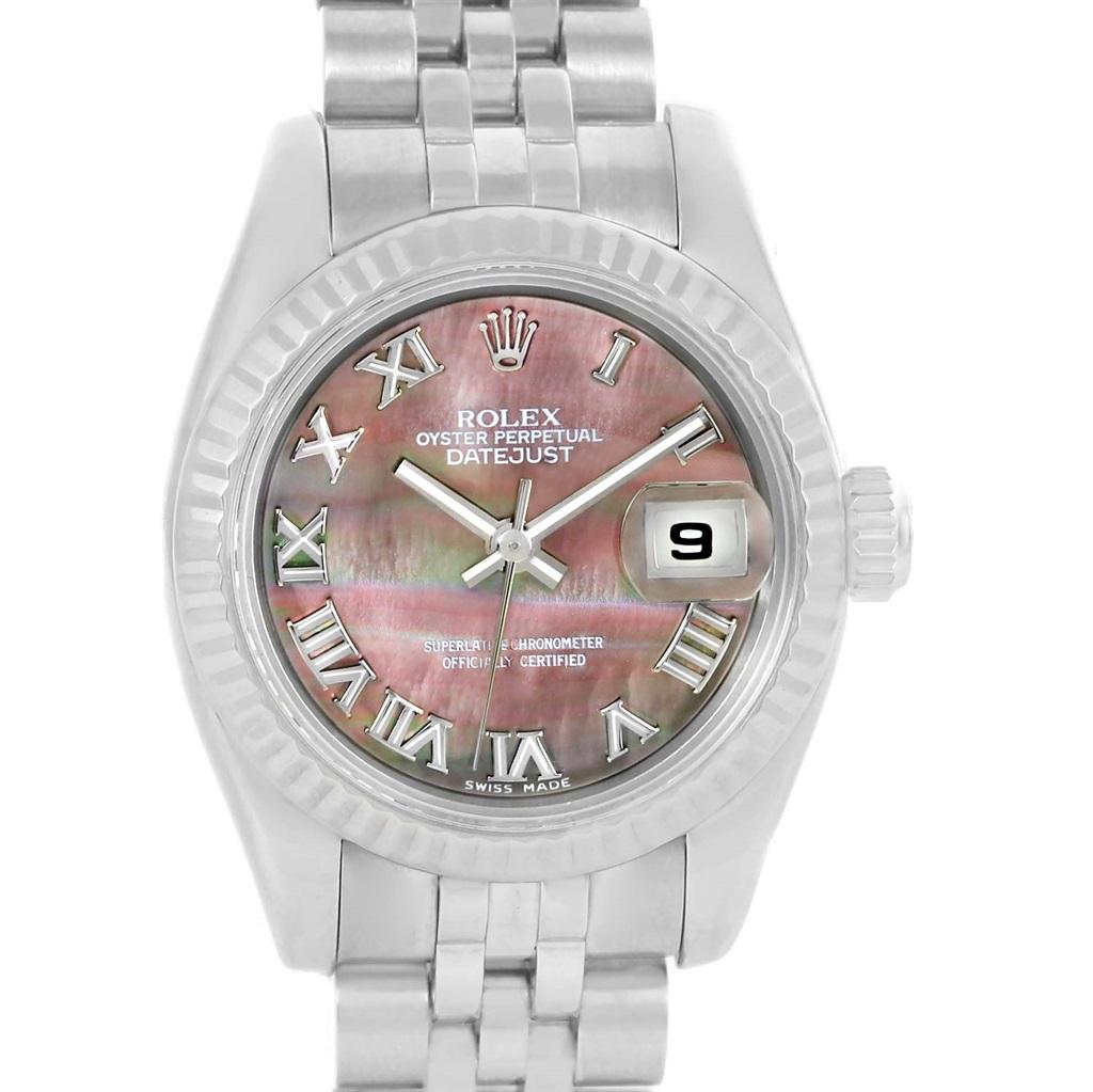Rolex Datejust Steel White Gold Mother of Pearl Ladies Watch 179174 For Sale 5