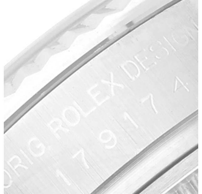 Rolex Datejust Steel White Gold Pink Roman Dial Ladies Watch 179174 Box Card 2