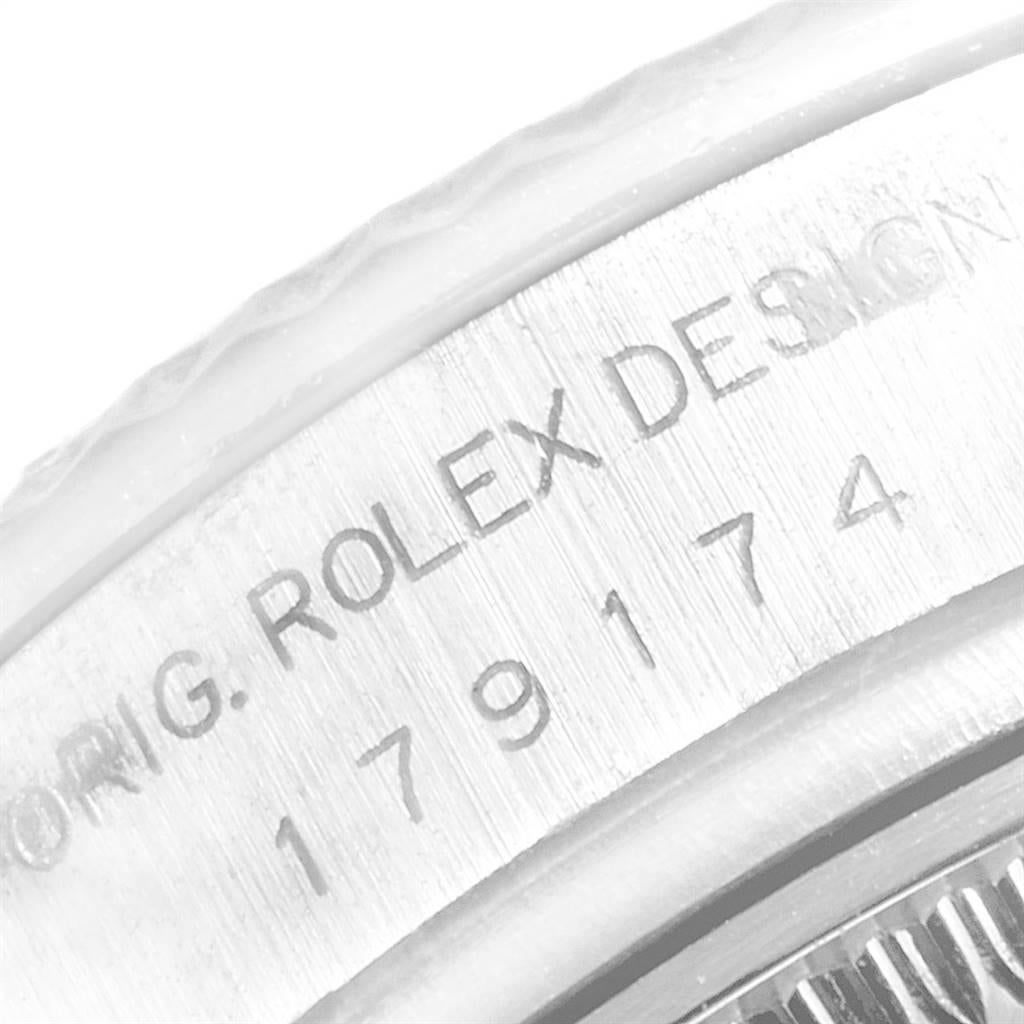 Rolex Datejust Steel White Gold Rhodium Roman Dial Ladies Watch 179174 2