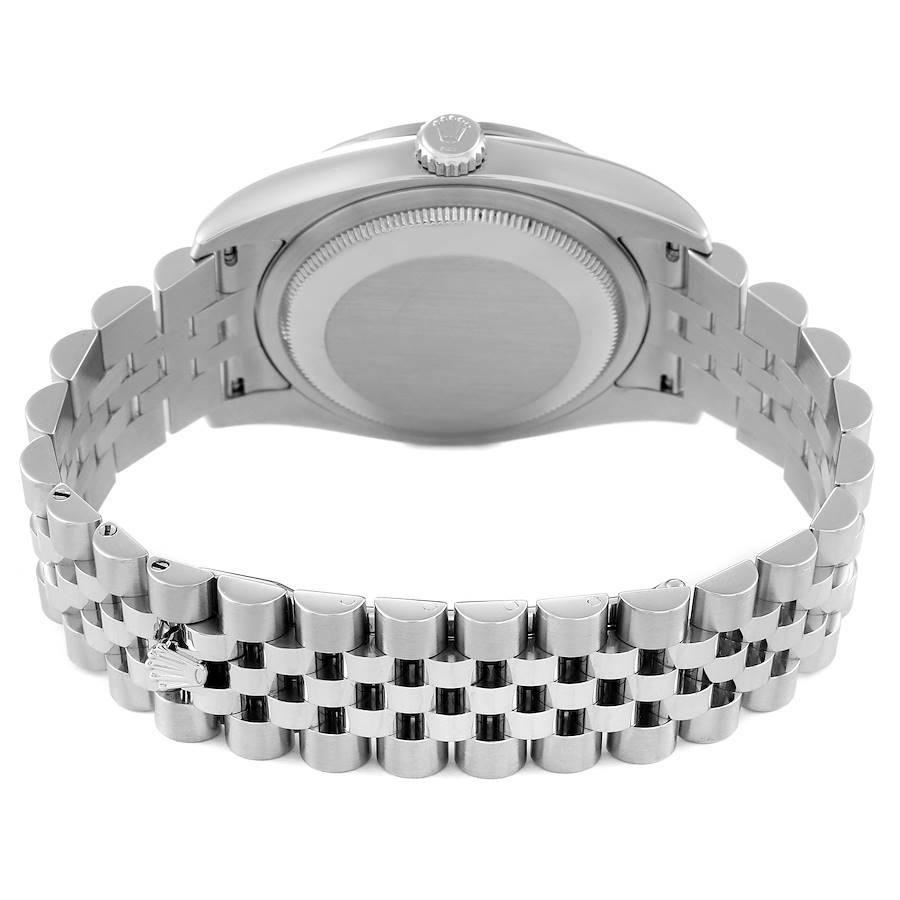 Rolex Datejust Steel White Gold Roman Dial Diamond Bezel Mens Watch 116244 3