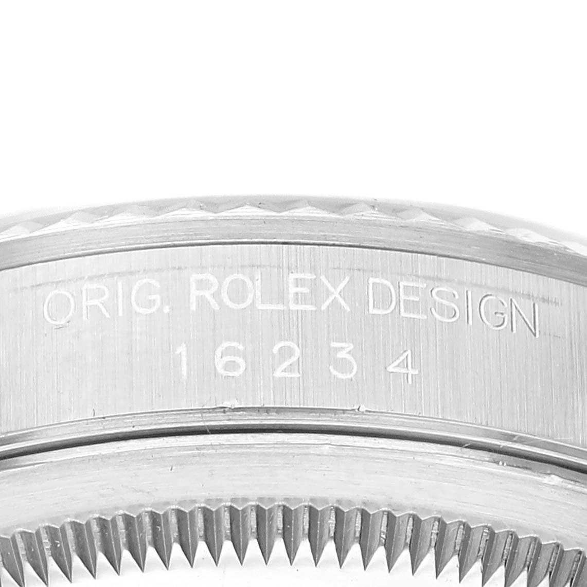Rolex Datejust Steel White Gold Roman Dial Mens Watch 16234 2