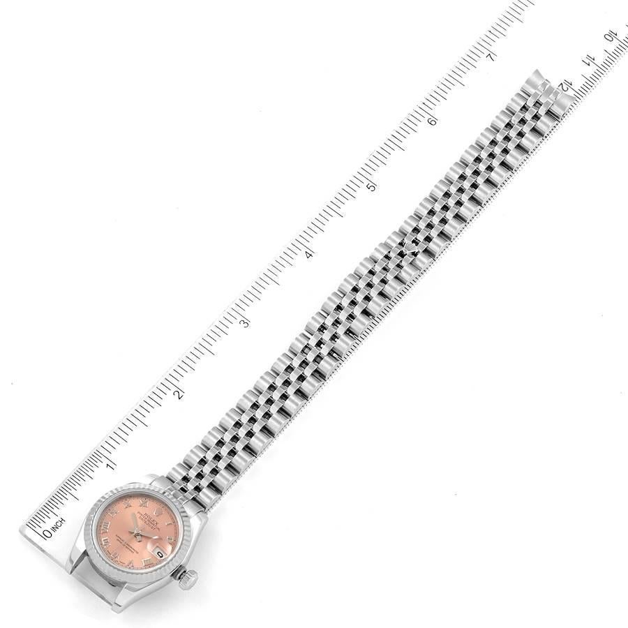 Rolex Datejust Steel White Gold Salmon Dial Ladies Watch 179174 5