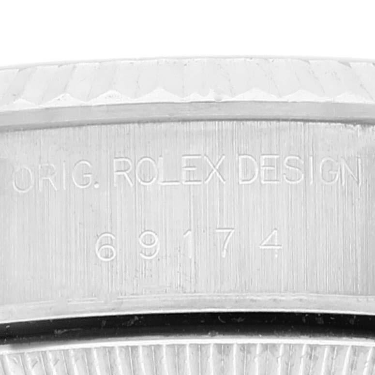 Rolex Datejust Steel White Gold Salmon Dial Ladies Watch 69174 Box Papers 2