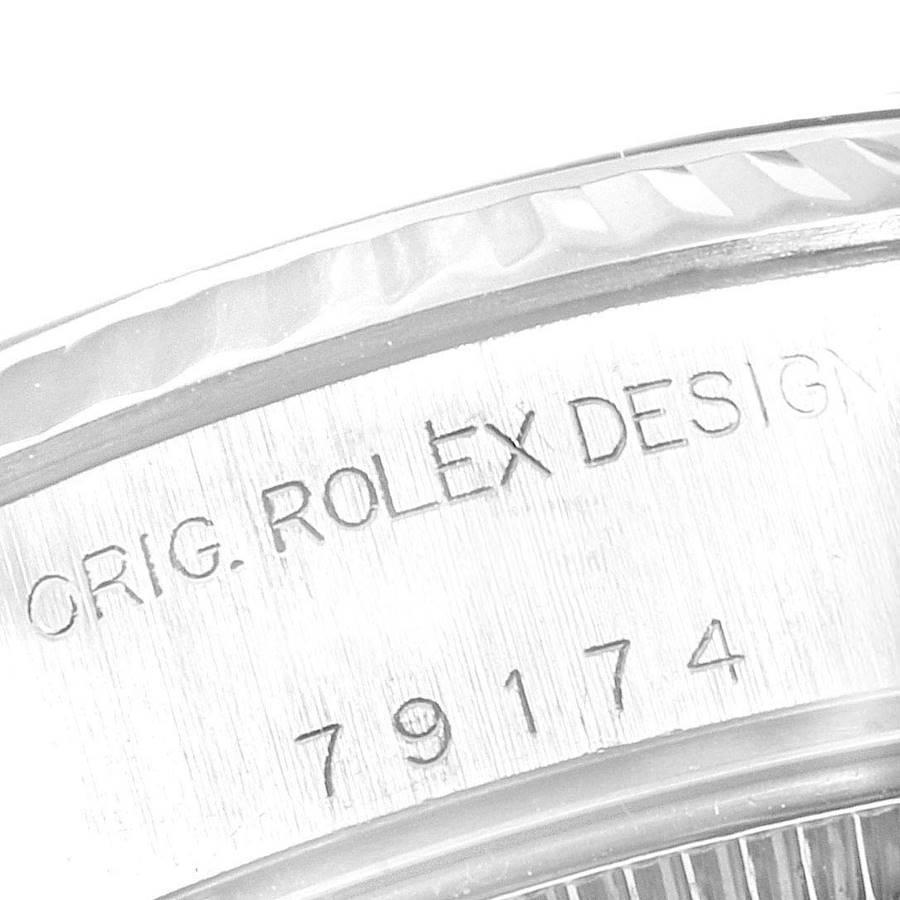 Rolex Datejust Steel White Gold Salmon Diamond Dial Ladies Watch 79174 2