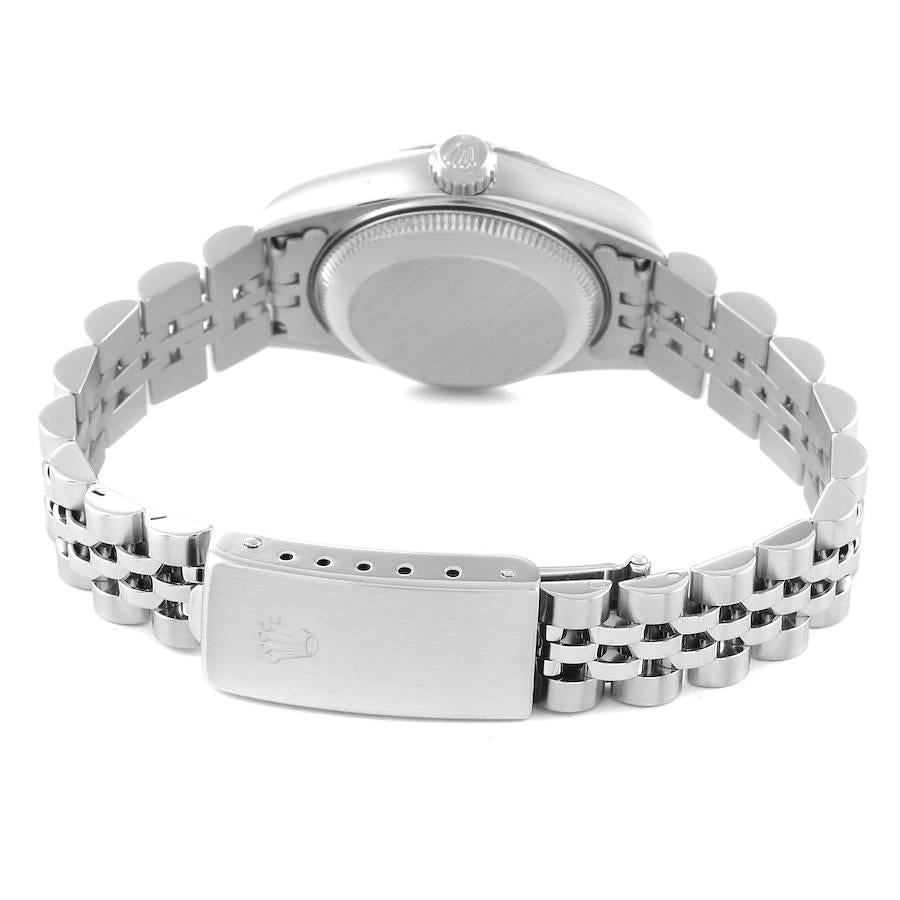 Rolex Montre Datejust en acier et or blanc avec cadran en diamant saumon 79174 pour femmes 5