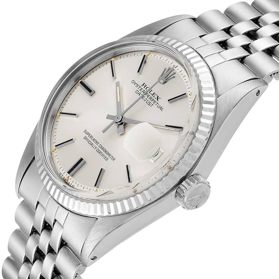 Rolex Datejust Steel White Gold Sigma Dial Vintage Men's Watch 1601 For Sale 2
