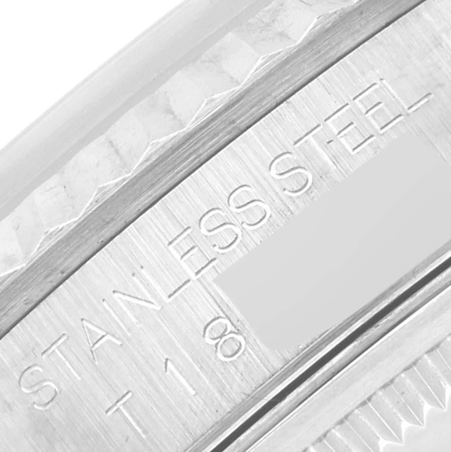 Rolex Datejust Steel White Gold Silver Anniversary Diamond Dial Mens Watch 16234 In Excellent Condition In Atlanta, GA