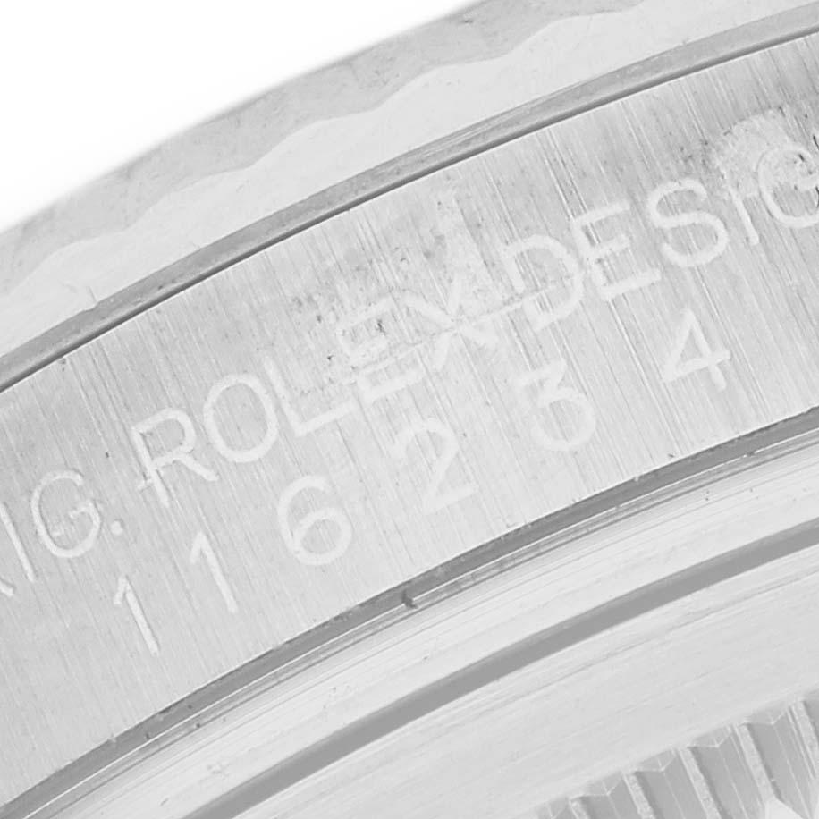 Rolex Datejust Stahl Weißgold Silber Jahrestag Diamant Zifferblatt Herrenuhr im Zustand „Hervorragend“ im Angebot in Atlanta, GA