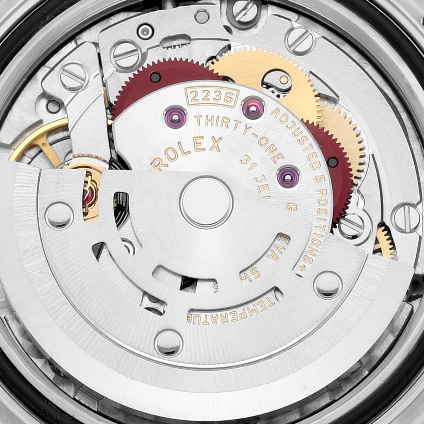 Rolex Montre Datejust en acier, or blanc, cadran argenté et diamants pour femmes 279384 en vente 4