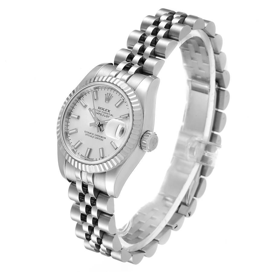 Women's Rolex Datejust Steel White Gold Silver Dial Ladies Watch 179174 Box Card
