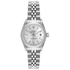 Rolex Datejust Steel White Gold Silver Dial Ladies Watch 69174