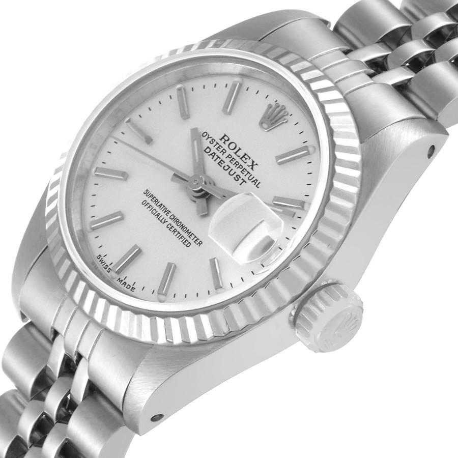 Rolex Datejust Steel White Gold Silver Dial Ladies Watch 69174 1