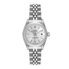 Rolex Datejust Steel White Gold Silver Dial Ladies Watch 69174