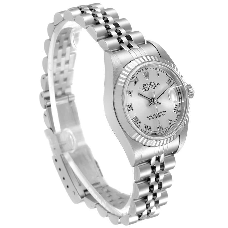 Rolex Datejust Steel White Gold Silver Dial Ladies Watch 79174 Box Papers In Excellent Condition In Atlanta, GA