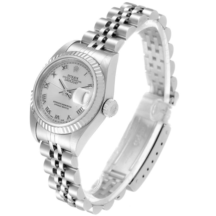 Women's Rolex Datejust Steel White Gold Silver Dial Ladies Watch 79174 Box Papers