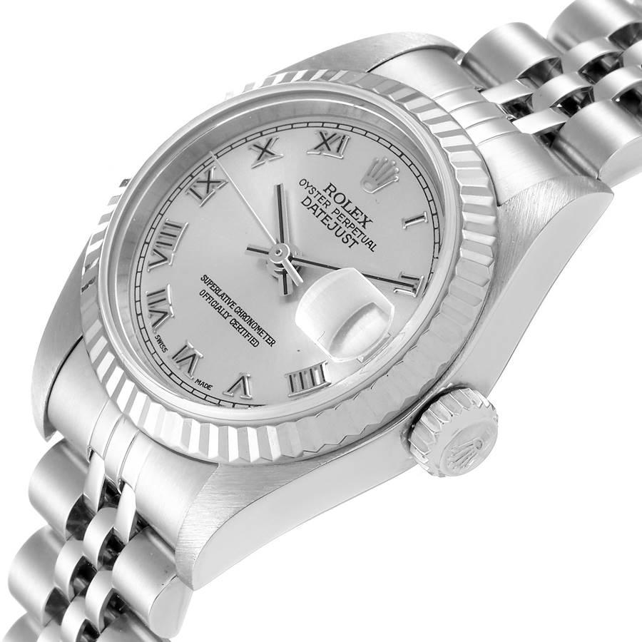 Rolex Datejust Steel White Gold Silver Dial Ladies Watch 79174 Box Papers 1