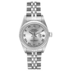 Rolex Datejust Steel White Gold Silver Dial Ladies Watch 79174 Box Papers
