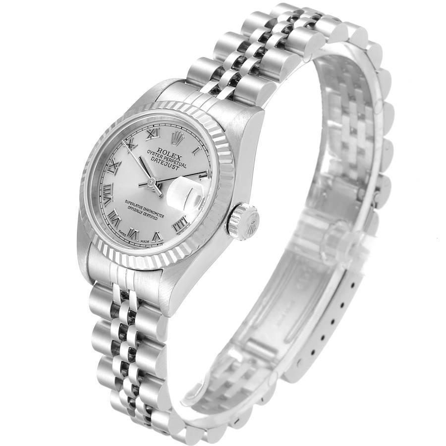 Rolex Datejust Steel White Gold Silver Dial Ladies Watch 79174 In Excellent Condition For Sale In Atlanta, GA