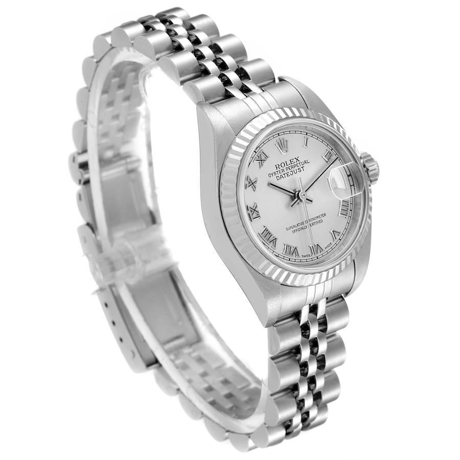 Rolex Datejust Steel White Gold Silver Dial Ladies Watch 79174 In Excellent Condition For Sale In Atlanta, GA