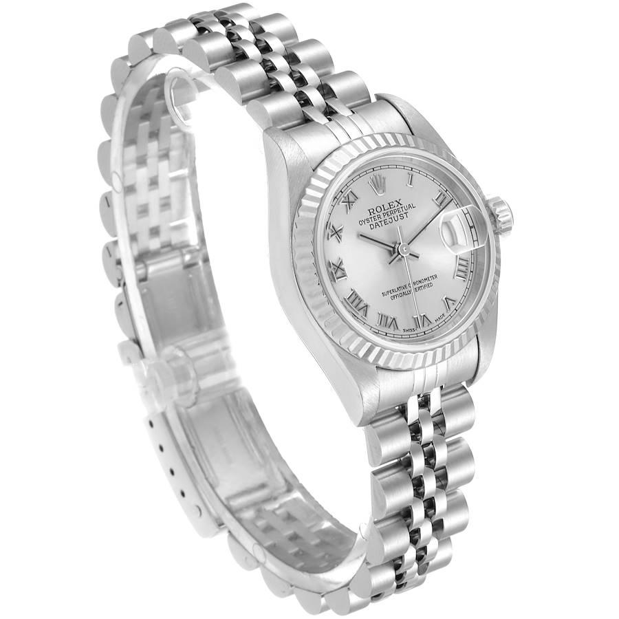 Women's Rolex Datejust Steel White Gold Silver Dial Ladies Watch 79174 For Sale