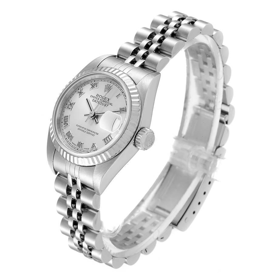 Women's Rolex Datejust Steel White Gold Silver Dial Ladies Watch 79174 For Sale