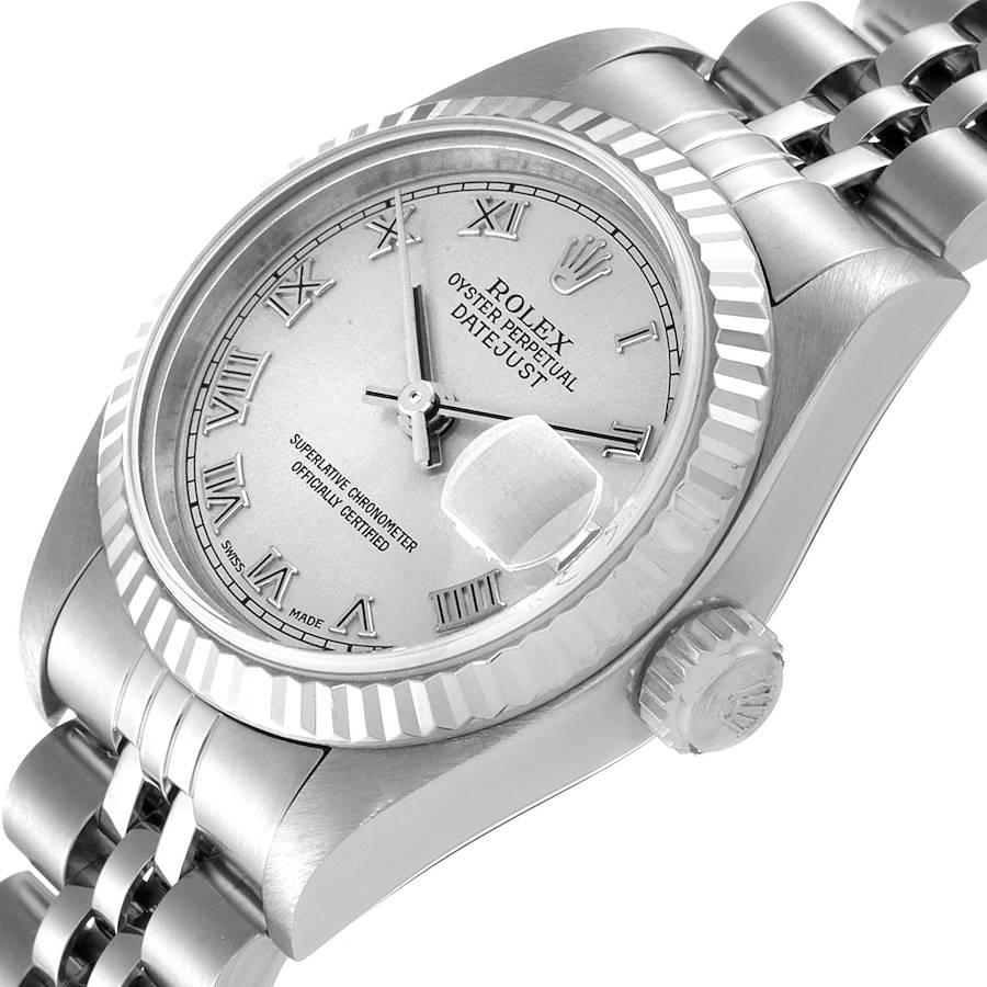 Rolex Datejust Steel White Gold Silver Dial Ladies Watch 79174 1
