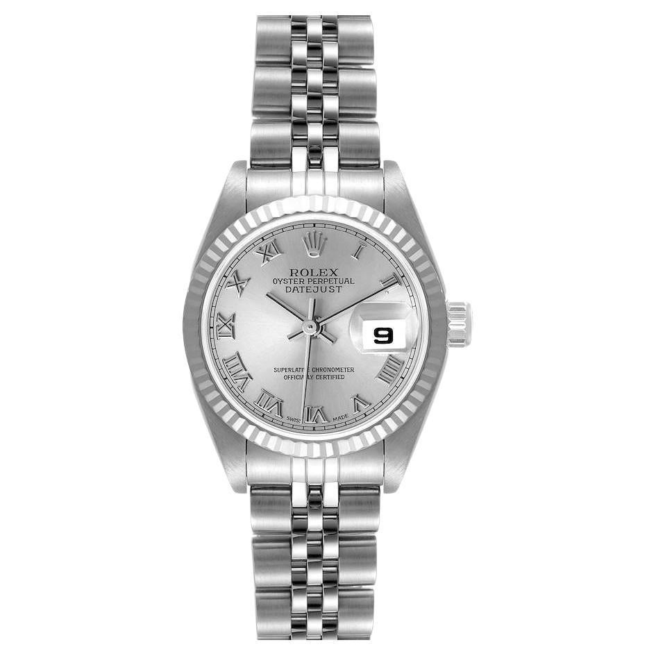 Rolex Datejust Steel White Gold Silver Dial Ladies Watch 79174