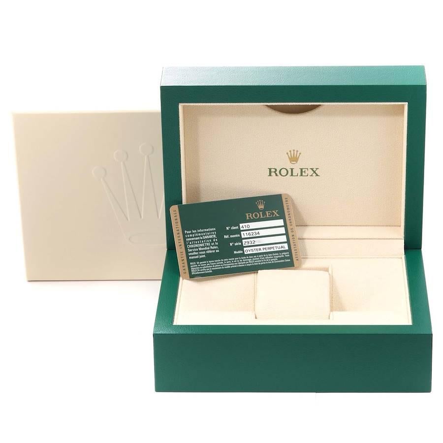 Rolex Datejust Steel White Gold Silver Dial Mens Watch 116234 Box Card 7