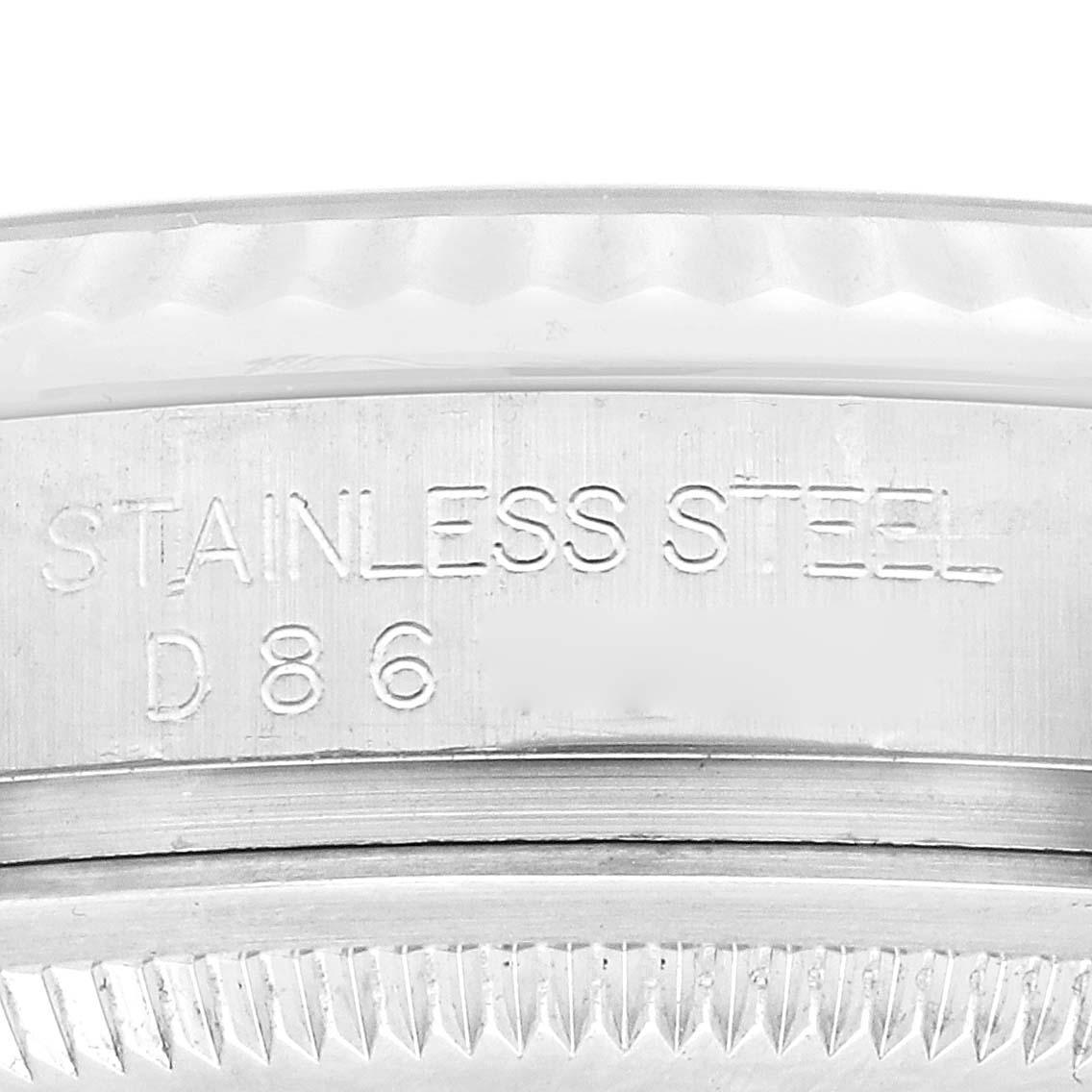 Rolex Datejust Steel White Gold Silver Dial Mens Watch 116234 Box Papers Excellent état - En vente à Atlanta, GA