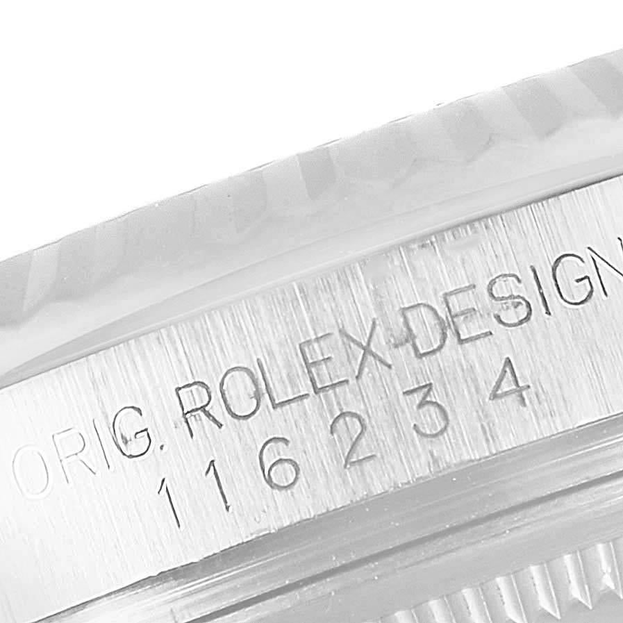 Rolex Datejust Steel White Gold Silver Dial Mens Watch 116234 For Sale 3