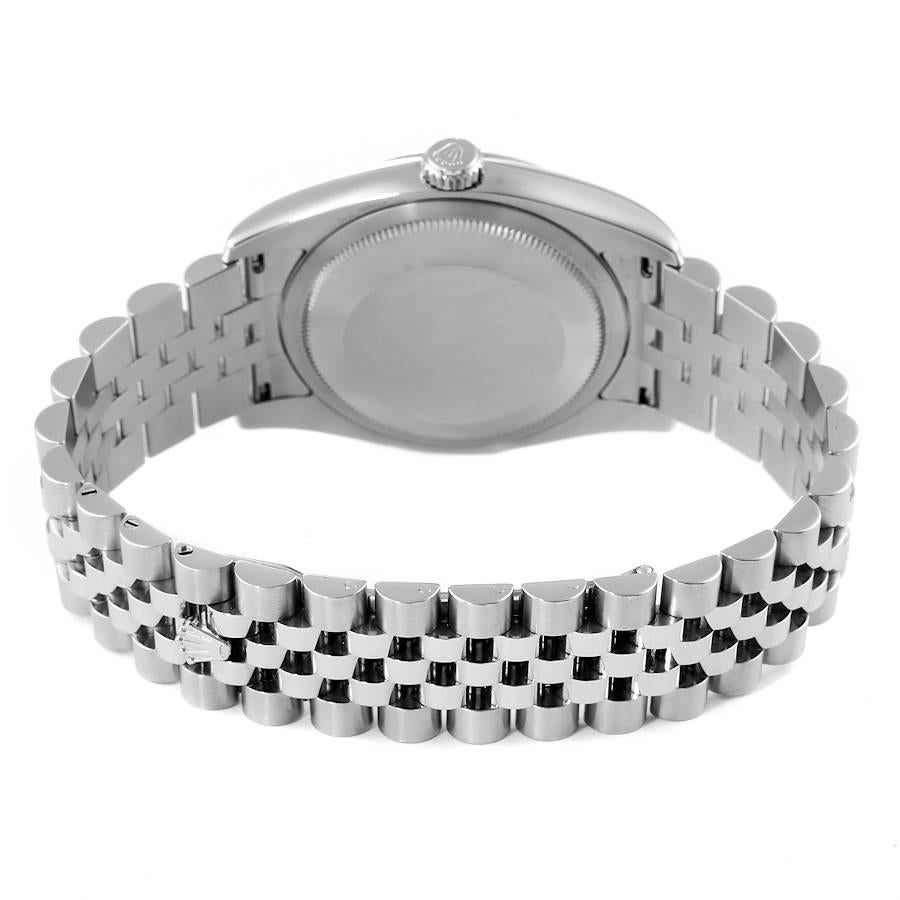 Rolex Datejust Steel White Gold Silver Dial Mens Watch 116234 For Sale 5