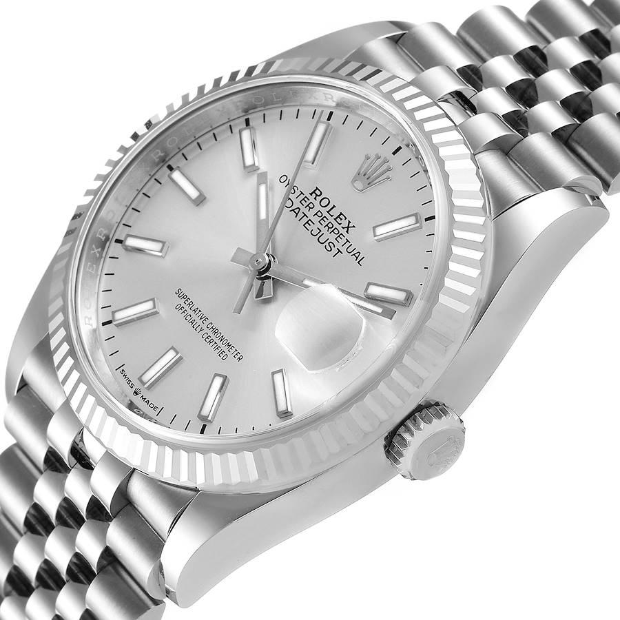 Rolex Datejust Steel White Gold Silver Dial Mens Watch 126234 Unworn 1
