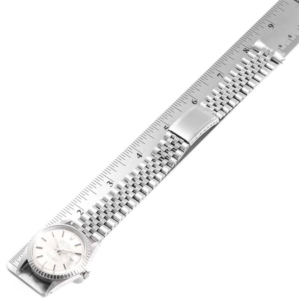Rolex Datejust Steel White Gold Silver Dial Vintage Men's Watch 1601 7
