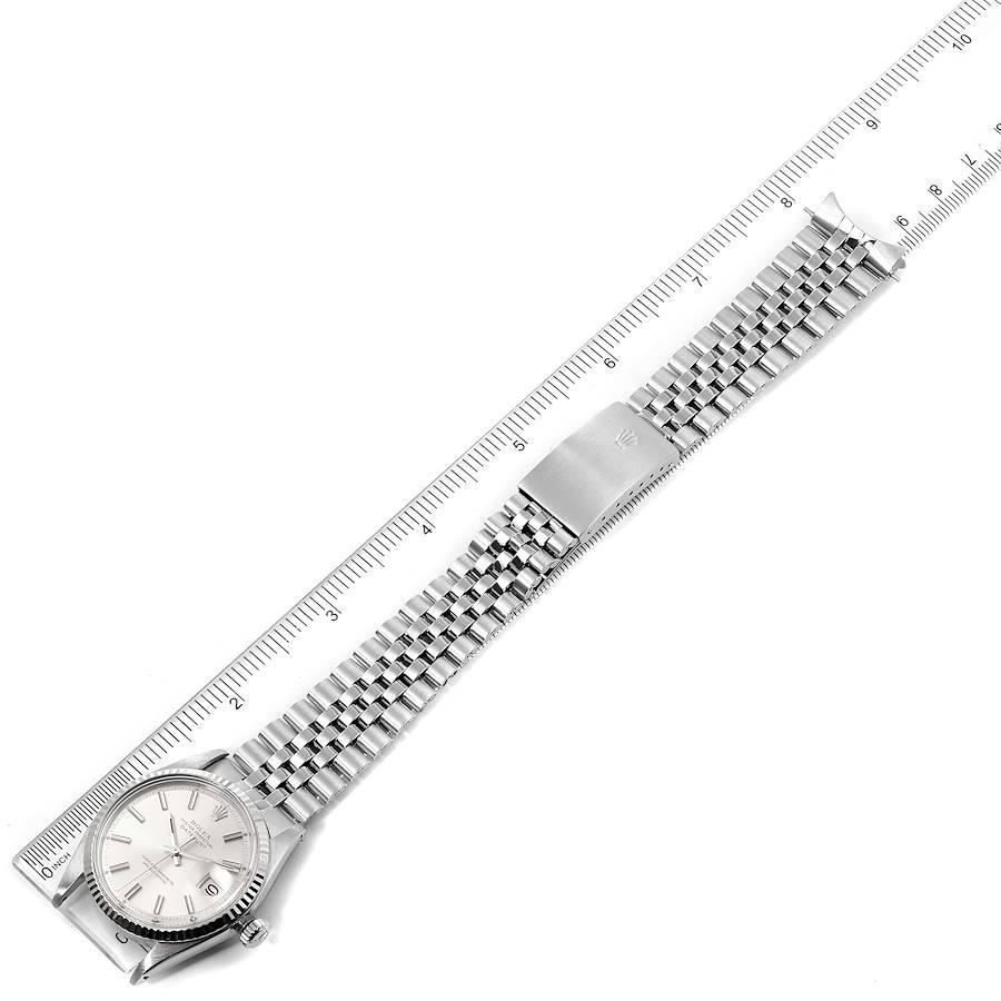 Rolex Datejust Steel White Gold Silver Dial Vintage Men’s Watch 1601 For Sale 6