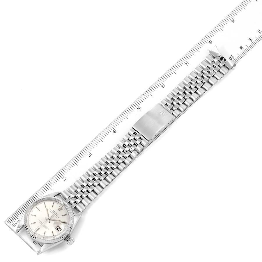 Rolex Datejust Steel White Gold Silver Dial Vintage Men’s Watch 1601 6