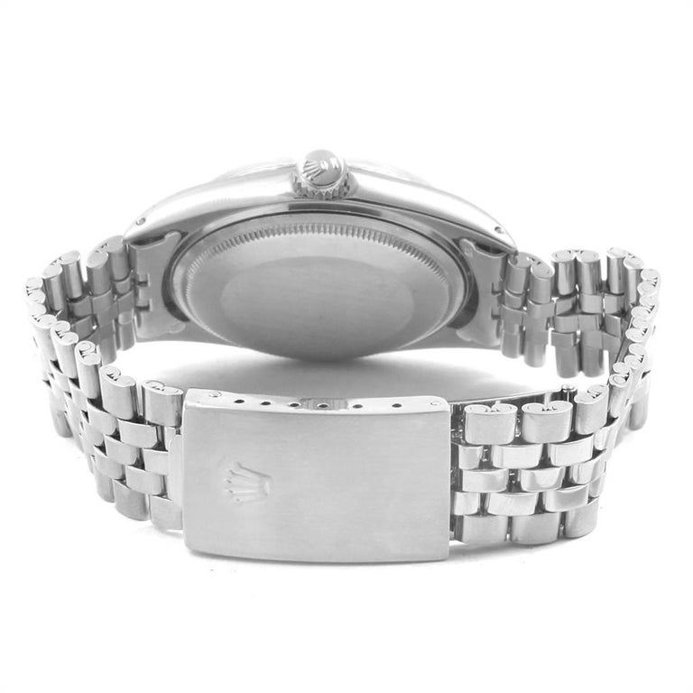 Rolex Datejust Steel White Gold Silver Dial Vintage Men's Watch 1601 ...
