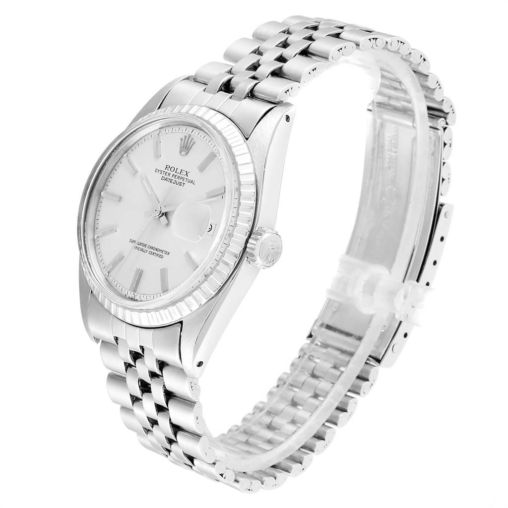 Men's Rolex Datejust Steel White Gold Silver Dial Vintage Men’s Watch 1601 For Sale