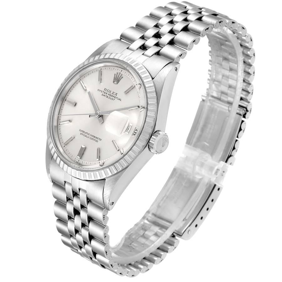 Rolex Datejust Steel White Gold Silver Dial Vintage Men's Watch 1601 1