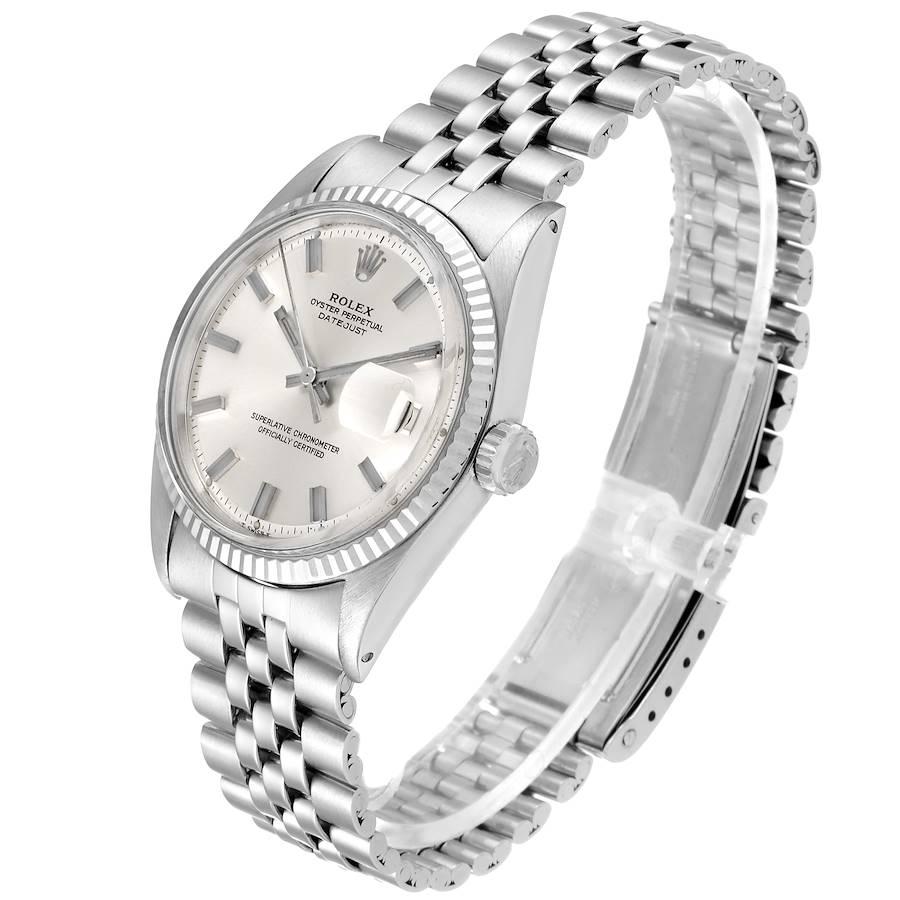 Men's Rolex Datejust Steel White Gold Silver Dial Vintage Men’s Watch 1601