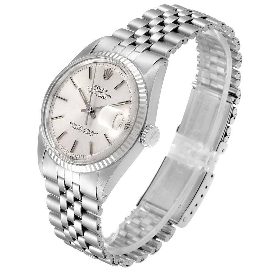 Men's Rolex Datejust Steel White Gold Silver Dial Vintage Men’s Watch 1601