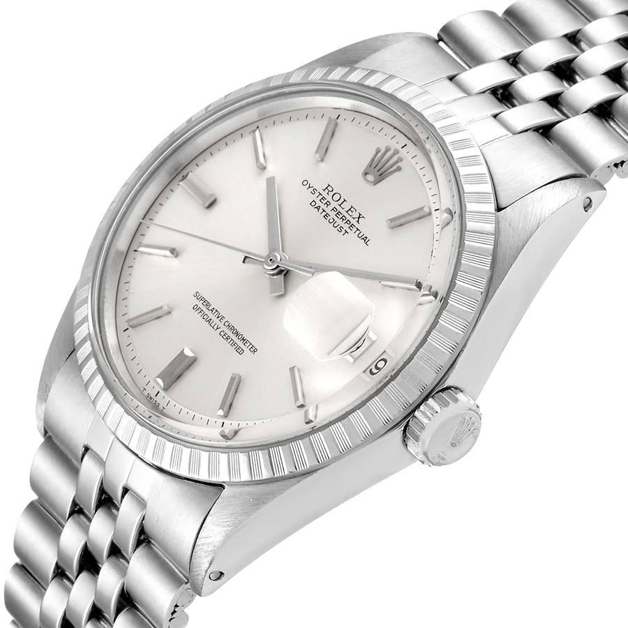 Rolex Datejust Steel White Gold Silver Dial Vintage Men's Watch 1601 2