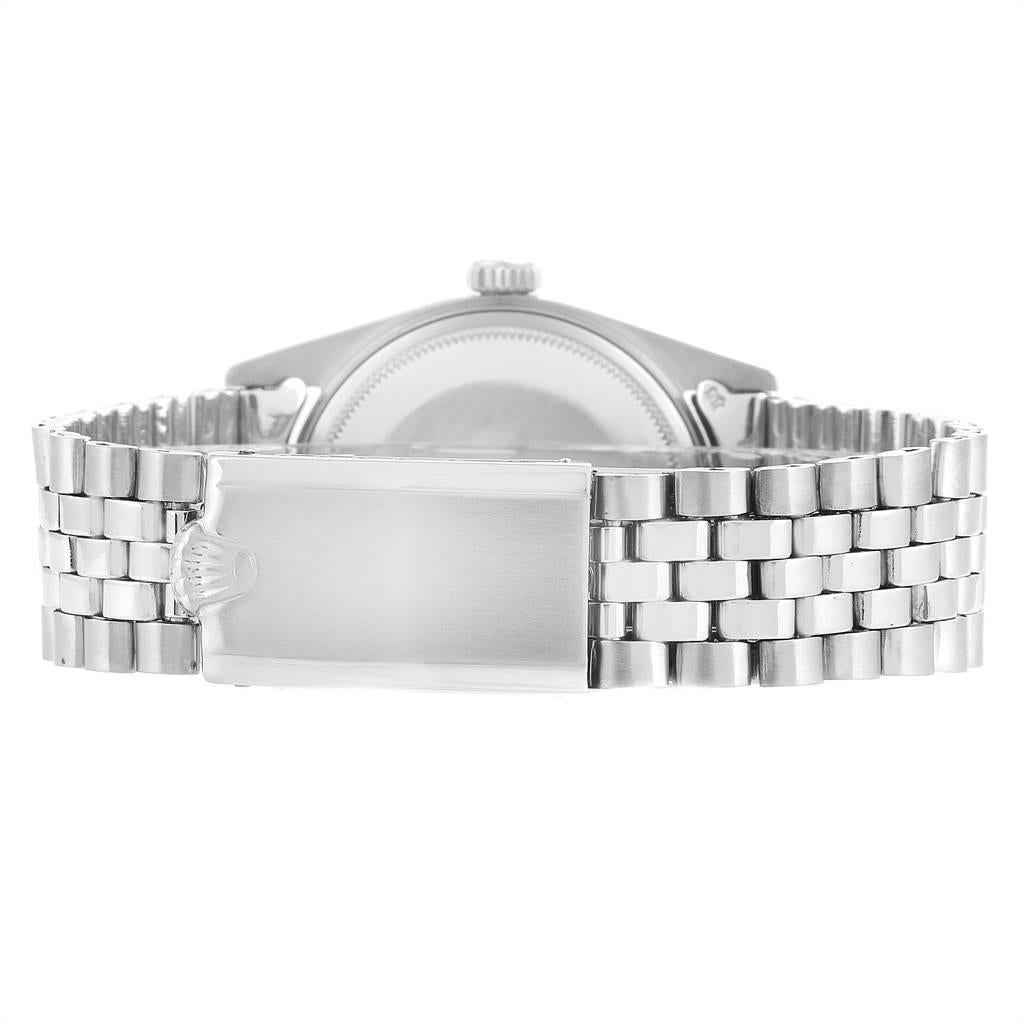 Rolex Datejust Steel White Gold Silver Dial Vintage Men's Watch 1601 6