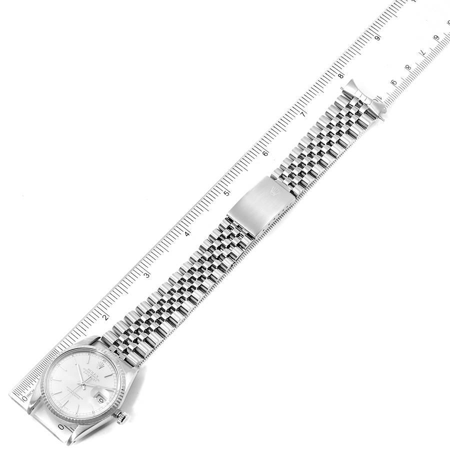 Rolex Datejust Steel White Gold Silver Dial Vintage Men's Watch 16014 7