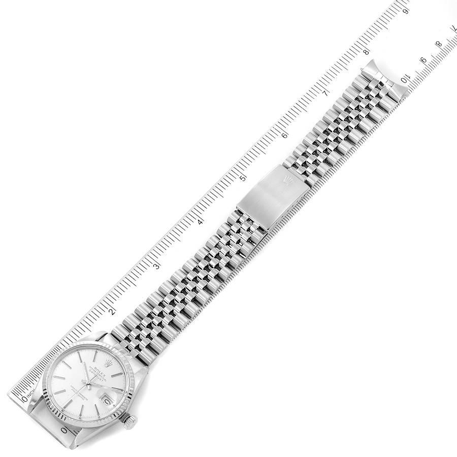 Rolex Datejust Steel White Gold Silver Dial Vintage Men's Watch 16014 4