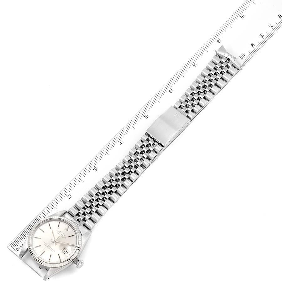 Rolex Datejust Steel White Gold Silver Dial Vintage Men's Watch 16014 For Sale 7