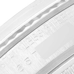 Rolex Datejust Steel White Gold Silver Dial Vintage Mens Watch 16014