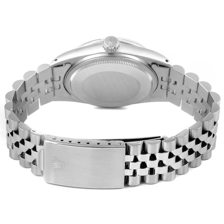 Rolex Datejust Steel White Gold Silver Dial Vintage Men's Watch 16014 3