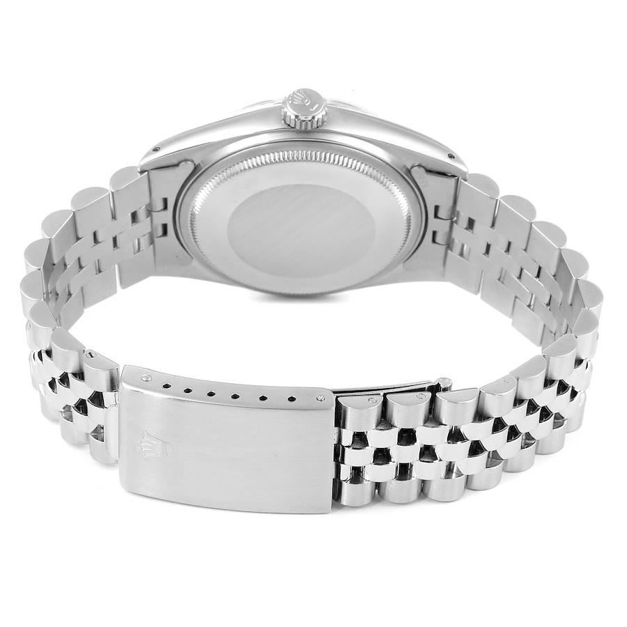 Rolex Datejust Steel White Gold Silver Dial Vintage Men's Watch 16014 6